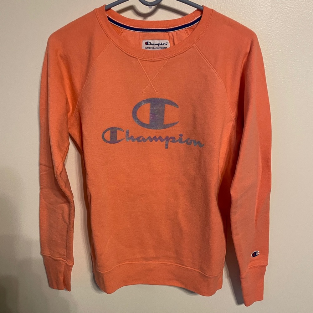 Champion Spellout Peachy Small Sweatshirt